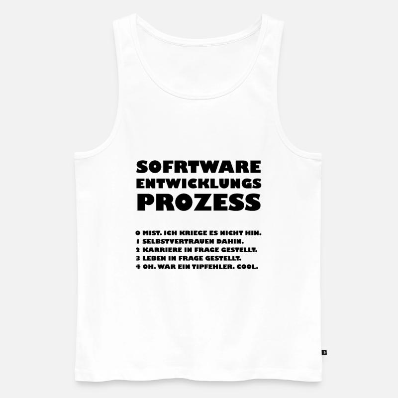 Software development process - Men's Premium Organic Tank Top - white