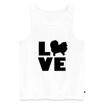 Pomeranian nain point de l’amour doux Chemise Cadeau Dog - Débardeur bio Premium Homme - blanc - Devant - Michal (187cm)