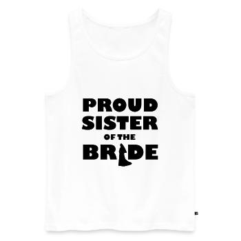 Schwester der Braut - Männer Premium Bio Tank Top - Weiß - Vorne - AI Model Male 178 light (178cm)