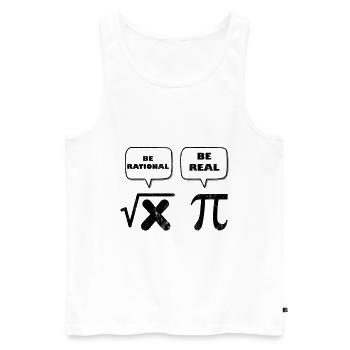 Math nerd - Men's Premium Organic Tank Top - white - Front - AI Model Male 178 light (178cm)