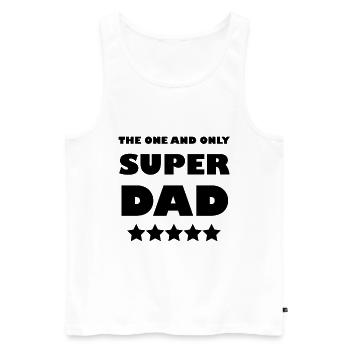 super dad - Men's Premium Organic Tank Top - white - Front - AI Model Male 178 light (178cm)