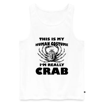 Krabbe - Männer Premium Bio Tank Top - Weiß - Vorne - AI Model Male 178 light (178cm)