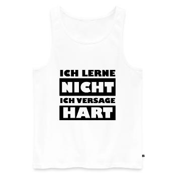 Student Exam Failure Hart - Men's Premium Organic Tank Top - white - Front - AI Model Male 178 light (178cm)