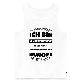 Anesthesiologist Anesthesia Anesthesiology Gift - Men's Premium Organic Tank Top - white - Front - Michal (187cm)