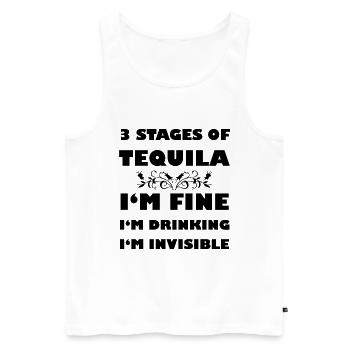Tequila - Männer Premium Bio Tank Top - Weiß - Vorne - AI Model Male 178 light (178cm)