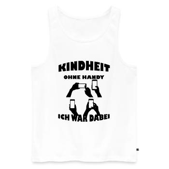 Childhood Mobile Phone - Men's Premium Organic Tank Top - white - Front - AI Model Male 178 light (178cm)