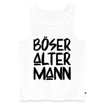 Böser alter Mann - Männer Premium Bio Tank Top - Weiß - Vorne - AI Model Male 178 light (178cm)