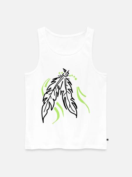 Feathers tied together - Men's Premium Organic Tank Top - white