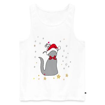Weihnachten - Männer Premium Bio Tank Top - Weiß - Vorne - Michal (187cm)