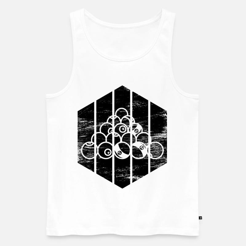 Cooles Billard - Männer Premium Bio Tank Top - Weiß