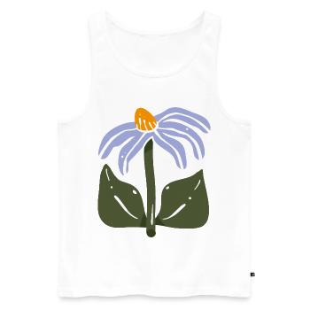 Stylized Wildflower - Men's Premium Organic Tank Top - white - Front - Michal (187cm)