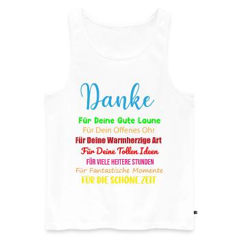 Kollegen Arbeitkollegen Danke Spruch Geschenk - Männer Premium Bio Tank Top - Weiß - Vorne - AI Model Male 178 light (178cm)