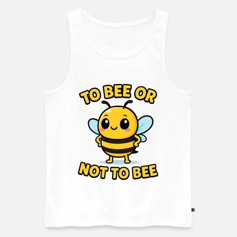 Biene oder nicht Biene - Männer Premium Bio Tank Top - Weiß
