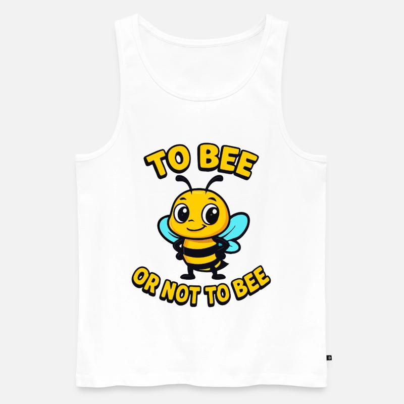 Biene oder nicht Biene - Männer Premium Bio Tank Top - Weiß