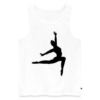 Ballet avec gymnastique - Débardeur bio Premium Homme - blanc - Devant - Michal (187cm)