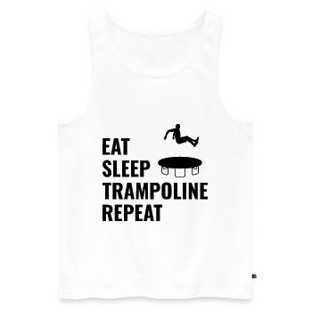 Trampoline Jumper Jumping Gymnastique Gymnaste Drôle - Débardeur bio Premium Homme - blanc - Devant - Michal (187cm)