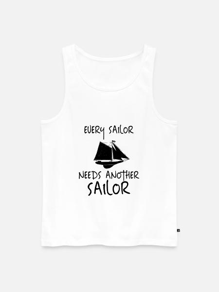 Sailor Sailing - Men's Premium Organic Tank Top - white