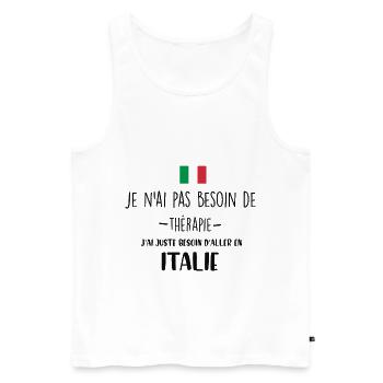 ITALIE - Débardeur bio Premium Homme - blanc - Devant - Michal (187cm)