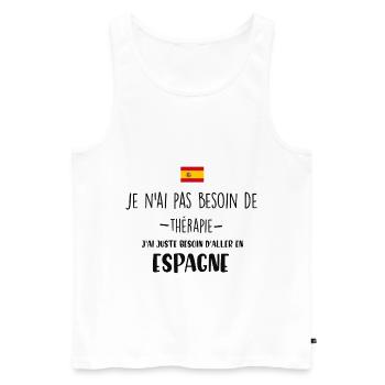 ESPAGNE - Débardeur bio Premium Homme - blanc - Devant - Michal (187cm)
