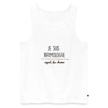 je suis rhumologue - Débardeur bio Premium Homme - blanc - Devant - Michal (187cm)