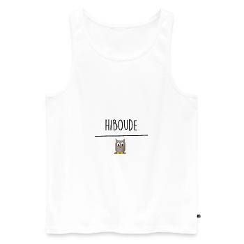owl - Men's Premium Organic Tank Top - white - Front - AI Model Male 178 light (178cm)