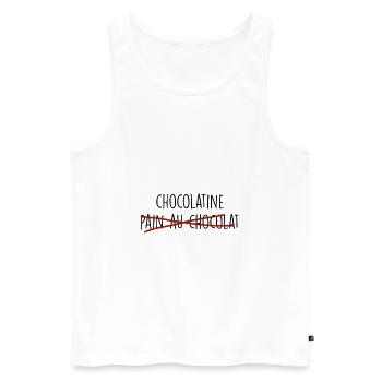 chocolatine - Débardeur bio Premium Homme - blanc - Devant - Michal (187cm)