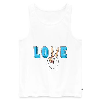 Self love - Men's Premium Organic Tank Top - white - Front - AI Model Male 178 light (178cm)