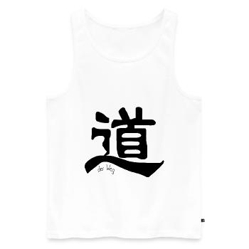 chinesisches Schriftzeichen Weg Dào Kanji Tattoo - Männer Premium Bio Tank Top - Weiß - Vorne - Michal (187cm)