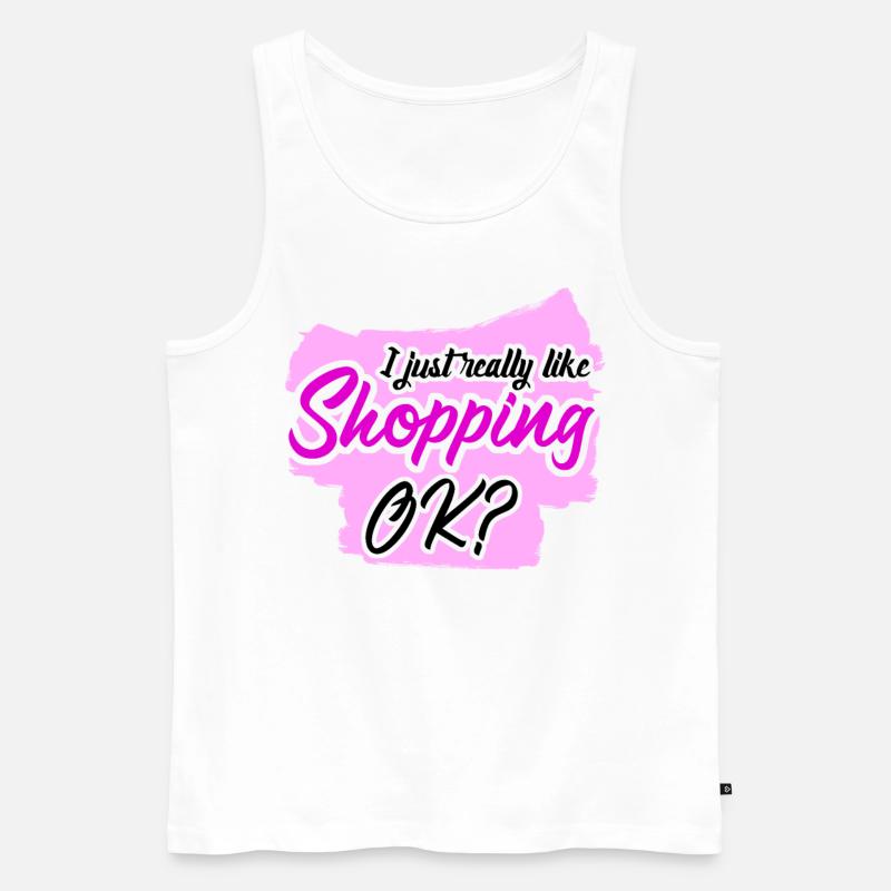 Shopping - Männer Premium Bio Tank Top - Weiß