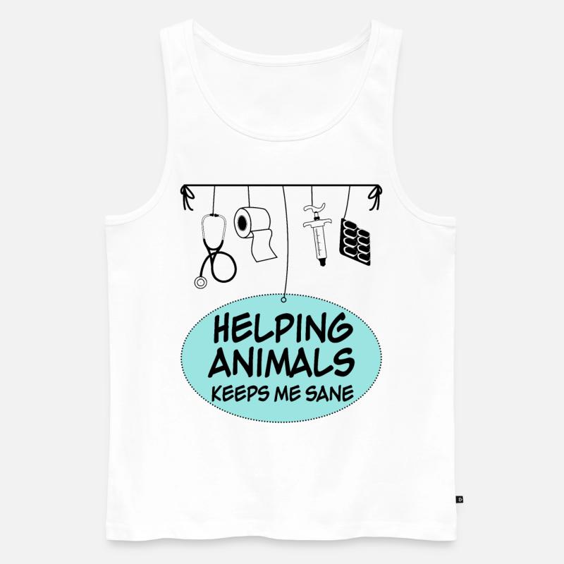 Veterinarian Veterinary Assistant - Männer Premium Bio Tank Top - Weiß
