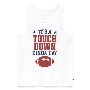 It's a touchdown kinda day - Men's Premium Organic Tank Top - white - Front - AI Model Male 178 light (178cm)