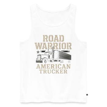 Trucker Trucking Gift Truck Trucker - Männer Premium Bio Tank Top - Weiß - Vorne - Michal (187cm)