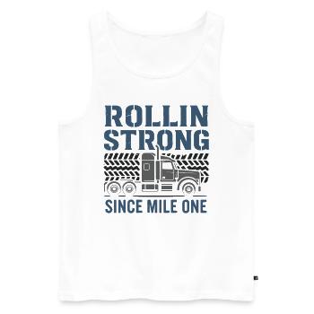 Trucker Trucking Gift Truck Trucker - Männer Premium Bio Tank Top - Weiß - Vorne - Michal (187cm)