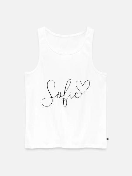 Sofie Nom Prénom Fille - Débardeur bio Premium Homme - blanc