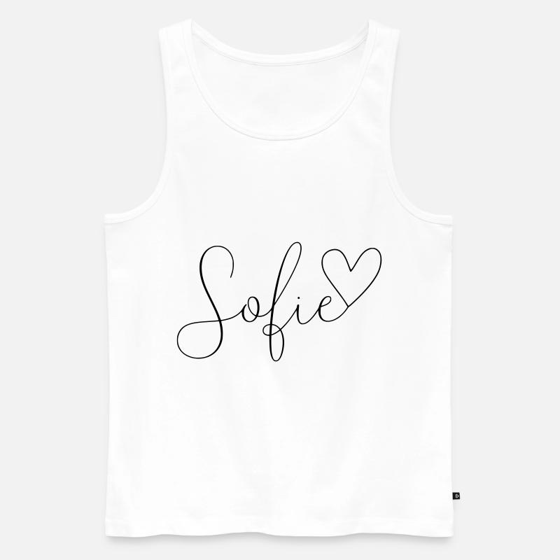 Sofie Name Vorname Mädchen - Männer Premium Bio Tank Top - Weiß