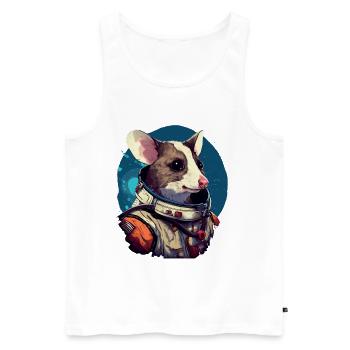 Lustiges Possum Design - Männer Premium Bio Tank Top - Weiß - Vorne - Michal (187cm)