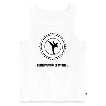 SGN 08 27 2022 1661618969629 - Männer Premium Bio Tank Top - Weiß - Vorne - Michal (187cm)