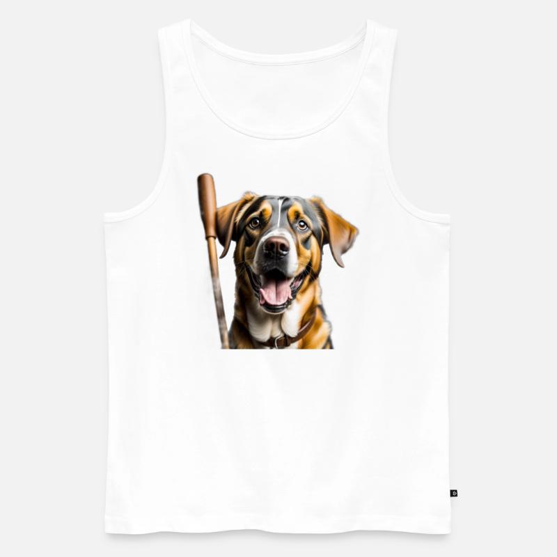 hund - Männer Premium Bio Tank Top - Weiß