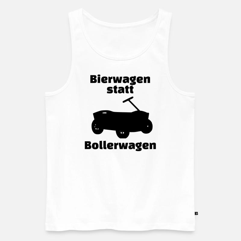 Bierwagen - Männer Premium Bio Tank Top - Weiß