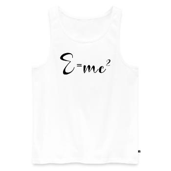 Emc2 - Men's Premium Organic Tank Top - white - Front - Michal (187cm)