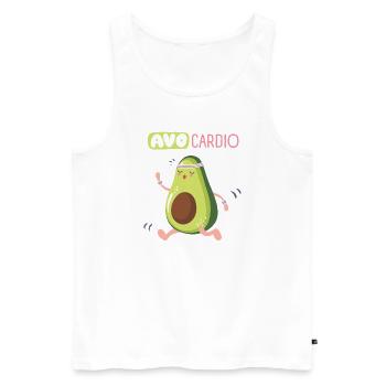 Avo Cardio Humor Sport - Männer Premium Bio Tank Top - Weiß - Vorne - Michal (187cm)