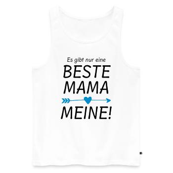 IL N’Y A QU’UNE SEULE MEILLEURE MAMAN : > LA MIENNE !! - Débardeur bio Premium Homme - blanc - Devant - Michal (187cm)