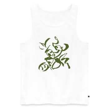 Abstract - Men's Premium Organic Tank Top - white - Front - AI Model Male 178 light (178cm)
