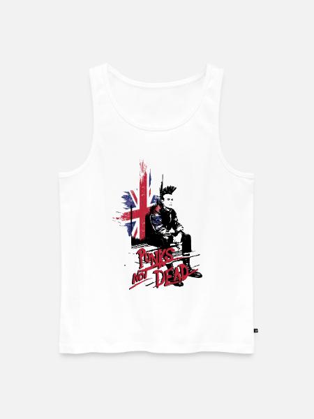 british PUNK ROCK ONE - Men's Premium Organic Tank Top - white