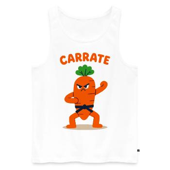 Carrate - Men's Premium Organic Tank Top - white - Front - Michal (187cm)