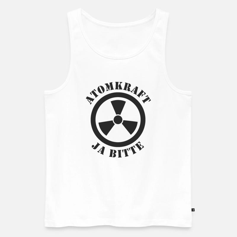 Atomkraft, Ja bitte - Männer Premium Bio Tank Top - Weiß