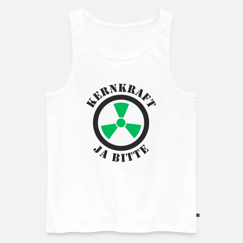 Kernkraft, Ja bitte - Männer Premium Bio Tank Top - Weiß