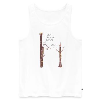 Holzblasinstrument Musik Bassoon Oboe - Männer Premium Bio Tank Top - Weiß - Vorne - Michal (187cm)
