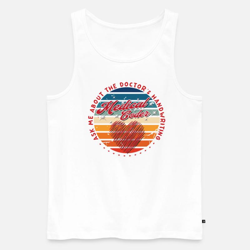 Medizinischer Assistent - Medizinischer Kodierer - Männer Premium Bio Tank Top - Weiß