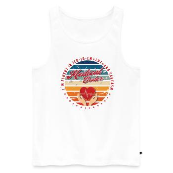 Medical Assistant - Medical Coder - Men's Premium Organic Tank Top - white - Front - AI Model Male 178 light (178cm)